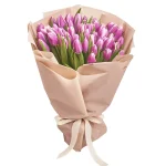 Букет из 51 сиреневого тюльпана